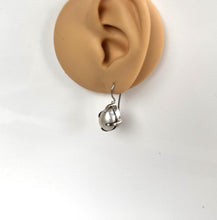 Load image into Gallery viewer, Victorian Silver Wild Baroque Pearl Drop Earrings - Original Antique Fitted Box