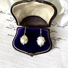 Load image into Gallery viewer, Victorian Silver Wild Baroque Pearl Drop Earrings - Original Antique Fitted Box