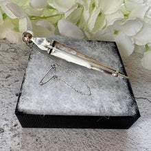 Load image into Gallery viewer, Antique Victorian Scottish Silver Citrine & Agate Sword Kilt Pin. Cairngorm, Montrose Blue Banded Agate Large Dirk/Dagger Statement Brooch