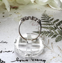 画像をギャラリービューアに読み込む, Antique Edwardian 9ct Gold 5-Stone Diamond Ring. Commitment Anniversary Engagement Ring. Antique Natural Diamond Stacking Ring, Size O/7-1/4