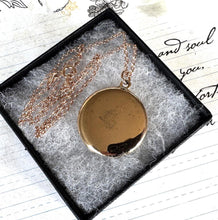 画像をギャラリービューアに読み込む, Antique Edwardian Rolled Rose Gold Ruby Locket on Chain, Kollmar & Jourdan, Germany. Floral Engraved Round Photo Locket Pendant Necklace