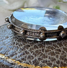 Carica l'immagine nel visualizzatore di Gallery, Antique Victorian Breloque Pendant Fob Dated 1900. Statement Sized Silver Queen Victoria Shilling Pendant. Ship's Wheel Necklace Pendant