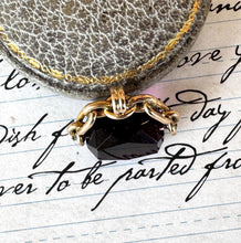 画像をギャラリービューアに読み込む, Antique Victorian Rolled Gold Faceted Amethyst Glass Spinner Fob Pendant