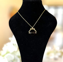 画像をギャラリービューアに読み込む, Antique Victorian Rolled Gold Faceted Amethyst Glass Spinner Fob Pendant