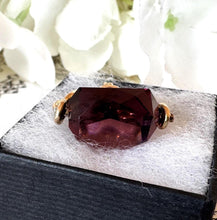 画像をギャラリービューアに読み込む, Antique Victorian Rolled Gold Faceted Amethyst Glass Spinner Fob Pendant