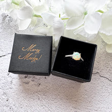 Carica l'immagine nel visualizzatore di Gallery, Vintage 2.0ct Rainbow Opal & CZ Crystal Sterling Silver Solitaire Ring, Size N / 6-3/4