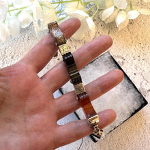 Load image into Gallery viewer, Victorian Scottish Agate Silver Bracelet With Original Bloodstone & Carnelian Lion Fob