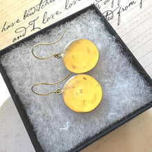 Cargar imagen en el visor de la galería, Antique Victorian English Enamel Forget-me-Not & Rose Earrings. Hand-Painted Flower Earrings. Gold On Silver Pendant Drop Hook Earrings