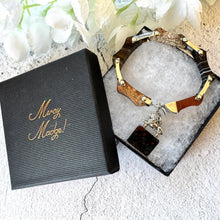 Load image into Gallery viewer, Victorian Scottish Agate Silver Bracelet With Original Bloodstone & Carnelian Lion Fob