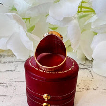 Load image into Gallery viewer, Georgian 18ct Gold Mourning Ring With Locket Compartment, Engraved Lady Frances Knatchbull Died 1799. Antique Rose Gold Enamel Marquise Ring