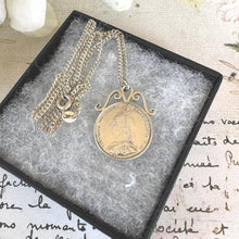 Charger l'image dans la galerie, Antique Victorian 1887 Silver Shilling Pendant Necklace. Queen Victoria Sterling Silver Golden Jubilee Coin Pendant On Sterling Curb Chain
