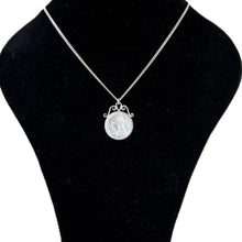Charger l'image dans la galerie, Antique Victorian 1887 Silver Shilling Pendant Necklace. Queen Victoria Sterling Silver Golden Jubilee Coin Pendant On Sterling Curb Chain