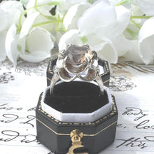 Carica l'immagine nel visualizzatore di Gallery, Vintage Sterling Silver Smoky Quartz Solitaire Cocktail Ring, Dated 1977. Bold 3.50ct Cairngorm Topaz Gemstone Statement Ring, Size L/5.75