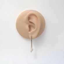 画像をギャラリービューアに読み込む, Vintage 9ct Gold Day And Night Baroque Pearl Drop Earrings. Yellow Gold Natural Pearl Long Pendant Earrings. Stud Top & Pearl Drop Earrings