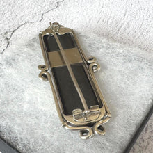 画像をギャラリービューアに読み込む, Victorian Inlaid Scottish Agate Sterling Silver Huge Bar Brooch. Tartan Cloak/Brooch/Kilt Pin. Antique Scottish Pebble Specimen Jewelry