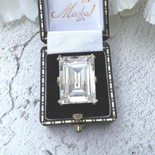 Load image into Gallery viewer, Vintage 9ct Gold 24ct Emerald Cut Rock Crystal Ring