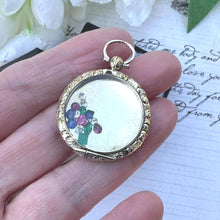 Load image into Gallery viewer, Antique Victorian 9ct Gold Shaker Locket Pendant With Sapphire, Emerald & Ruby Gemstones