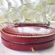 画像をギャラリービューアに読み込む, Antique Sterling Silver, Citrine Toothpick Necklace Pendant, Dated 1912. Victorian/Edwardian Engraved Silver Novelty Tooth Pick Fob/Pendant