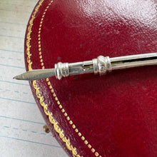 画像をギャラリービューアに読み込む, Antique Sterling Silver, Citrine Toothpick Necklace Pendant, Dated 1912. Victorian/Edwardian Engraved Silver Novelty Tooth Pick Fob/Pendant