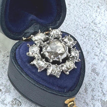 Load image into Gallery viewer, Antique Georgian Rose Cut Diamond 18ct Gold Brooch
