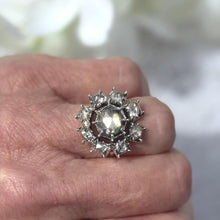 Load image into Gallery viewer, Antique Georgian Rose Cut Diamond 18ct Gold Brooch