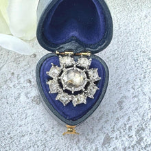 Load image into Gallery viewer, Antique Georgian Rose Cut Diamond 18ct Gold Brooch