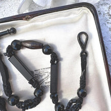 Load image into Gallery viewer, Antique Victorian French Jet Watch Chain With Swivel Clip, T-Bar & Tassel