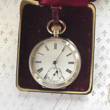 Lade das Bild in den Galerie-Viewer, Gents Antique Victorian Swiss 800 Silver Pocket Watch. Mens Large High Quality Open Face Pocket Watch, Stem Wind, Hallmarked Switzerland