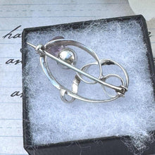 Charger l'image dans la galerie, Antique Silver Thistle Art Nouveau Brooch by Charles Horner. Edwardian Sterling Silver Amethyst Scottish Thistle Lapel/Cravat/Stock/Tie Pin