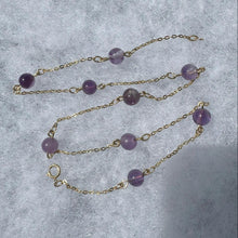 Load image into Gallery viewer, Antique Art Deco 14ct Rolled Gold Amethyst Station Necklace