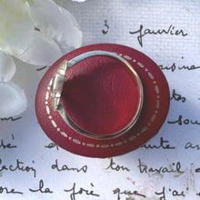 Cargar imagen en el visor de la galería, Antique Art Deco 9ct Gold Ruby Paste & White Zircon Geometric Ring