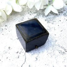 Carica l'immagine nel visualizzatore di Gallery, Antique Blue Leather Ring Box, Scottish Retailers Saul Bercott, Diamond Merchants Glasgow. Engagement Ring Box. Display/Gift Jewellery Box