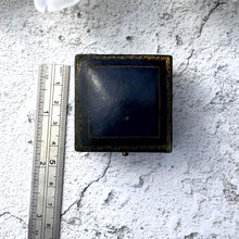 Carica l'immagine nel visualizzatore di Gallery, Antique Blue Leather Ring Box, Scottish Retailers Saul Bercott, Diamond Merchants Glasgow. Engagement Ring Box. Display/Gift Jewellery Box