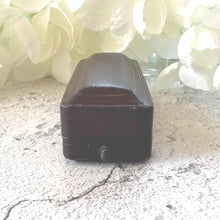 Carica l'immagine nel visualizzatore di Gallery, Quality Antique Maroon Leather & Blue Velvet Stick Pin Box. Long Coffin Shaped Jewellery Box For Display/Collection/Gift