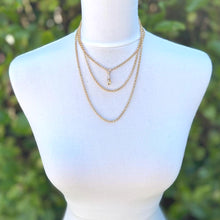 Carica l'immagine nel visualizzatore di Gallery, Antique Victorian 9ct Gold 53" Long Guard Chain Necklace. Gold Filled Belcher Chain With Solid 9ct Gold Dog-Clip. Muff Chain Necklace