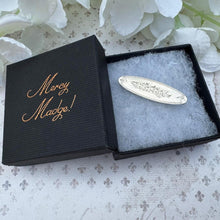 Lade das Bild in den Galerie-Viewer, Antique Edwardian English Silver Baby Brooch, Dated 1904. "Baby" Bib Pin. Baptismal, Birth, Christening, Baby Shower Keepsake Jewellery Gift