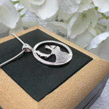 Load image into Gallery viewer, Vintage Sterling Silver Stag Pendant Necklace: Open-Work Caribou Design