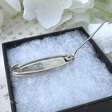Lade das Bild in den Galerie-Viewer, Antique Edwardian English Silver Baby Brooch, Dated 1904. "Baby" Bib Pin. Baptismal, Birth, Christening, Baby Shower Keepsake Jewellery Gift