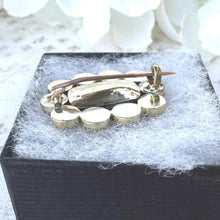 Load image into Gallery viewer, Antique Georgian 15ct Gold, Flat-Cut Garnet & Hair Work Brooch. Mourning,Sentimental,Love Token Jewelry. Small Gold Brooch, Lapel/Cravat Pin