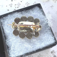 Load image into Gallery viewer, Antique Georgian 15ct Gold, Flat-Cut Garnet & Hair Work Brooch. Mourning,Sentimental,Love Token Jewelry. Small Gold Brooch, Lapel/Cravat Pin