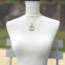 Charger l'image dans la galerie, Antique Edwardian Rolled Gold Breloque Picture Pendant Locket With Photo. Yellow Gold Double Sided Glass Shaker/Keepsake Pendant & Chain