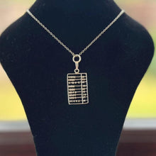 Load image into Gallery viewer, Antique Art Deco Silver Abacus Breloque Pendant. Sterling Silver Chinese Suanpan Watch Chain Fob. Symbolic Wealth & Wisdom Amulet Pendant