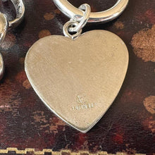 Charger l'image dans la galerie, Antique Sterling Silver Belcher Watch Chain Bracelet With Heart Charm