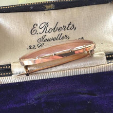 Load image into Gallery viewer, Antique Georgian 9ct Rose Gold Scottish Banded Carnelian Brooch. Alternative Lapel/Cravat/Stock Pin. Victorian Scottish Pebble Jewelry