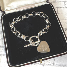 Load image into Gallery viewer, Antique Victorian Silver Belcher Watch Chain/Bracelet, Dated 1899