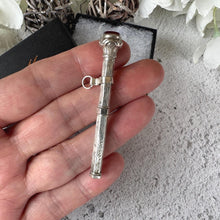 Cargar imagen en el visor de la galería, Victorian Sterling Silver Miniature Pencil Pendant, Chester 1900