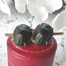 Load image into Gallery viewer, Victorian Real Scarab Beetle Rolled Gold Brooch: Antique Insect Love Token Jewellery