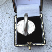 Load image into Gallery viewer, Antique Victorian Silver, Blue Enamel Flower Ring: Hand-Painted Porcelain Roses & Violet