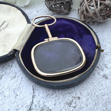 Load image into Gallery viewer, Antique Georgian Magnifying Glass Pendant: 9ct Gold Regency Era Quizzing Glass