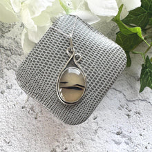 Load image into Gallery viewer, Vintage Scottish Landscape Agate Sterling Silver Pendant & Chain
